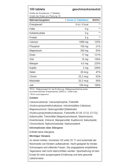 Multi Mineral Complex - BioTech USA - buy in Swiss online shop