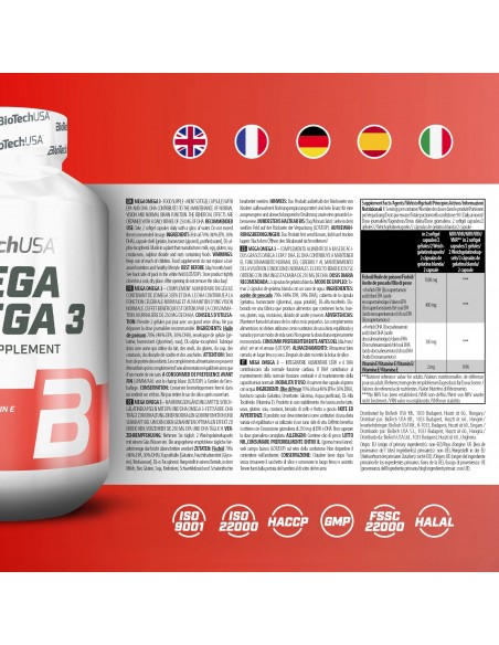 Omega3 - Fettsäuren - BioTech USA im schweizer Onlineshop kaufen