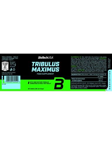 Tribulus Maximus - BioTech USA - buy in Swiss online shop