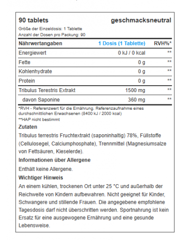Tribulus Maximus - BioTech USA - acquista nel negozio online svizzero