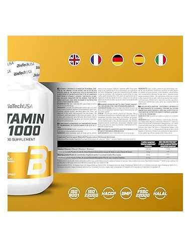 BioTech USA Vitamina C 1000: Potenziamento del sistema immunitario e non solo!