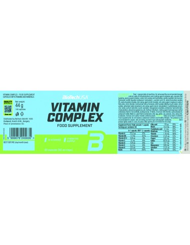 13 Vitamins & 10 Minerals for your Health - Vitamin Complex