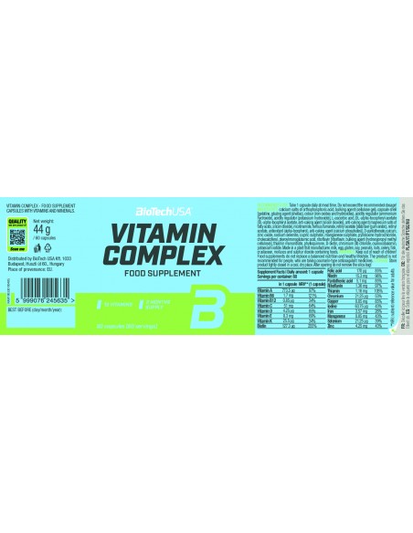 13 vitamine e 10 minerali per la tua salute - Complesso vitaminico