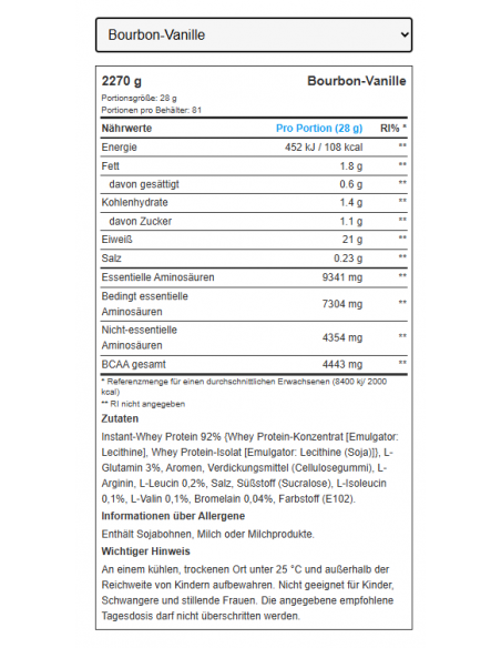 Acquista Pure Whey 100% proteine del siero del latte BioTech USA nel negozio online svizzero