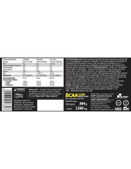 Olimp BCAA 1100: Essential amino acids for your success