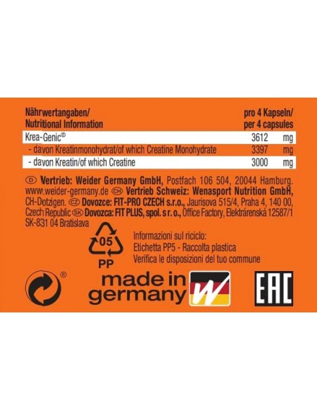 Weider Maximum Krea-Genic - Creatine buy in Swiss online shop