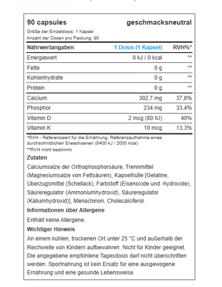 La force des os et des dents avec Bio Tech USA Ca-D3-K2 - Acheter maintenant !