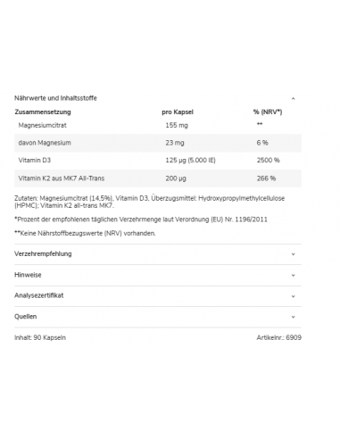Strengthen the immune system with vitamin D3 + K2 from Gods Rage