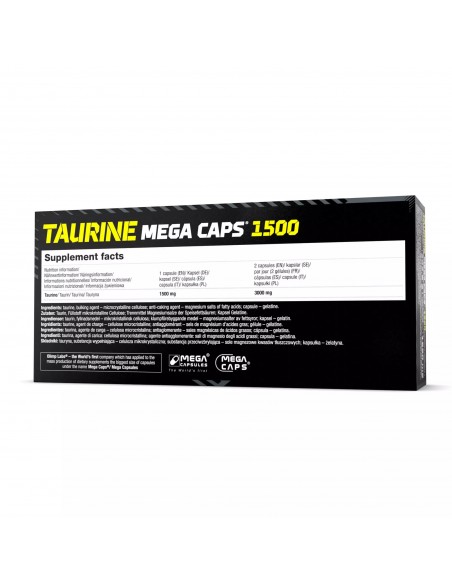 Gélules de taurine Olimp : 1500 mg d'énergie pure