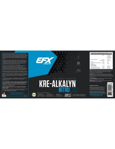 Efx Kre Alkalyn Nitro Pro 120Stk
