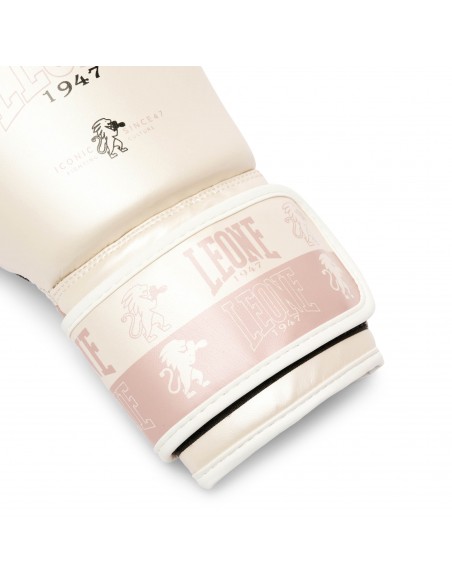 Guanti da boxe alla moda: Leone Iconic in colore perlato