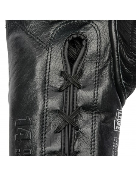The Greatest Gants de boxe en noir : fermeture à lacets