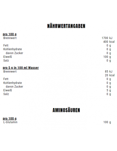 Regeneration and performance with Weider L-glutamine powder