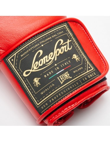 Leone Sport Gants de boxe dorés faits main en cuir de vache
