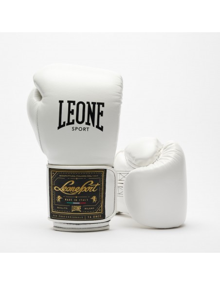 Leone Sport Gants de boxe dorés faits main en cuir de vache