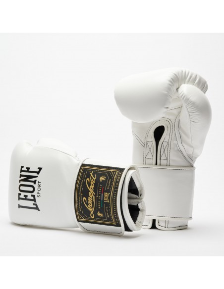 Leone Sport Gants de boxe dorés faits main en cuir de vache