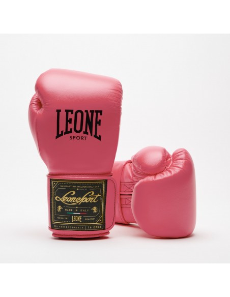 Leone Sport Gants de boxe dorés faits main en cuir de vache