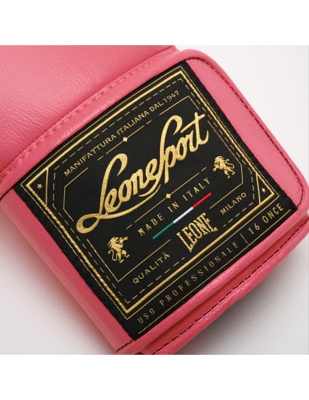 Leone Sport Handgemachte goldene Boxhandschuhe aus Rindsleder