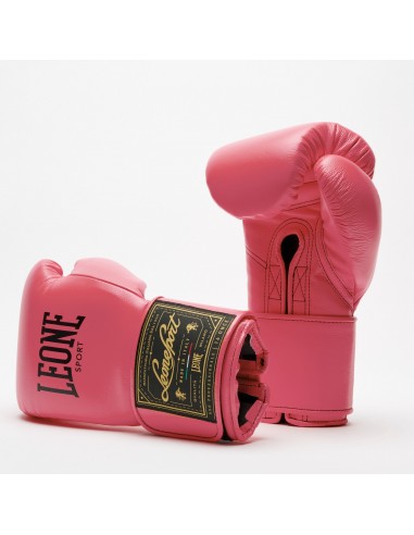 Leone Sport Handgemachte goldene Boxhandschuhe aus Rindsleder