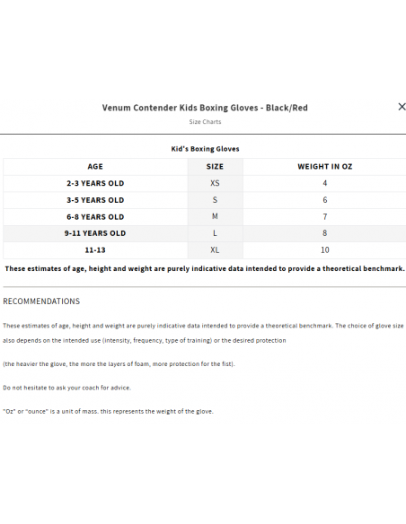 Contender Kids Boxing Gloves - Venum buy in our swiss online shop