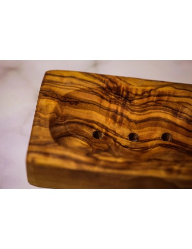 Portasapone sostenibile in legno d'ulivo di Vivi Soaps