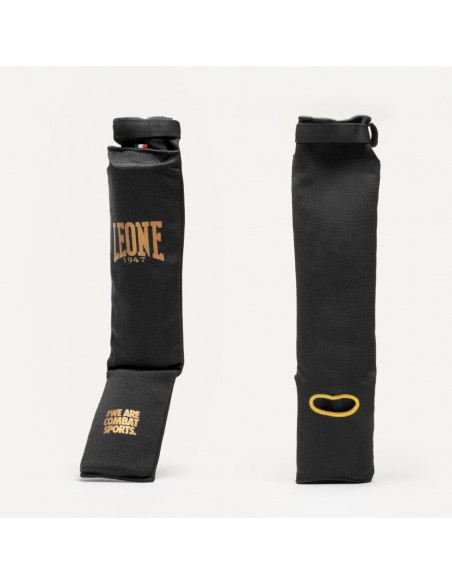 Shin guard with foot - Leone1947 Confort for kickboxing and Muay Thai