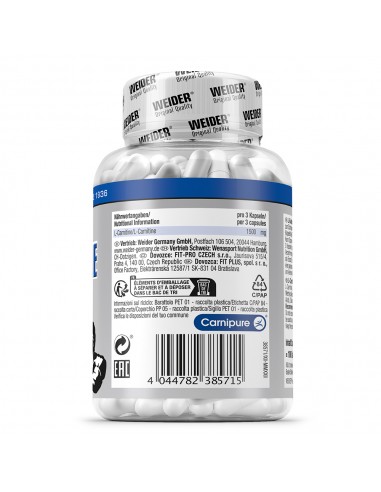 Mit Weider L-Carnitin Fettsäuren effektiv in Zellenergie verwandeln