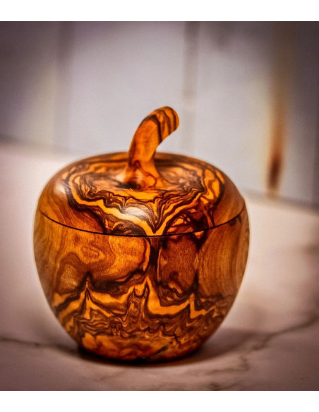 Vivi Soaps Salzdose aus Olivenholz mit Griff