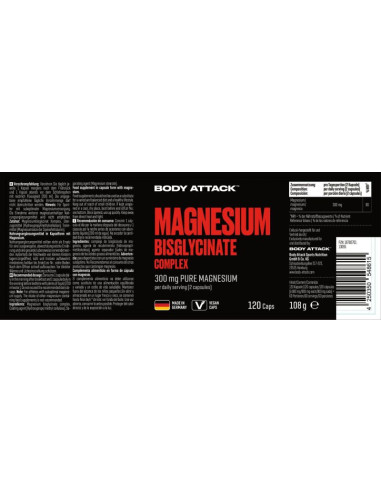 More energy with Body Attack Magnesium bisglycinate