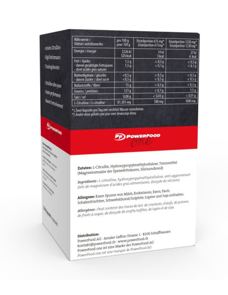 Powerfood One: More Performance with High Grade Citrulline
