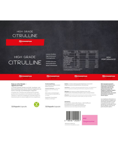 Powerfood One: più prestazioni con citrullina di alta qualità