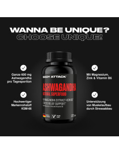 BODY ATTACK Ashwagandha: sollievo dallo stress e costruzione muscolare 2