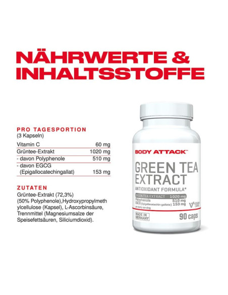 Body Attack Green Tea Extract 90Stk