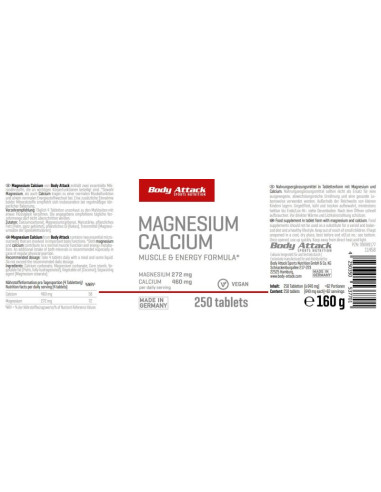 Body Attack: Buy Magnesium Calcium for athletes