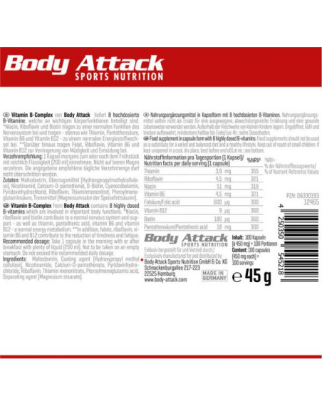 Buy Vitamin B Complex from Body Attack
