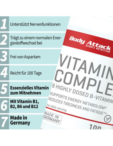 Acquista il complesso di vitamina B da Body Attack