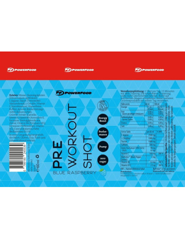 Buy Pre Workout Shots - Booster from Powerfood One