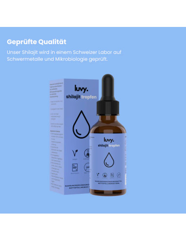 Gouttes de Shilajit : Naturelles et végétaliennes de Suisse