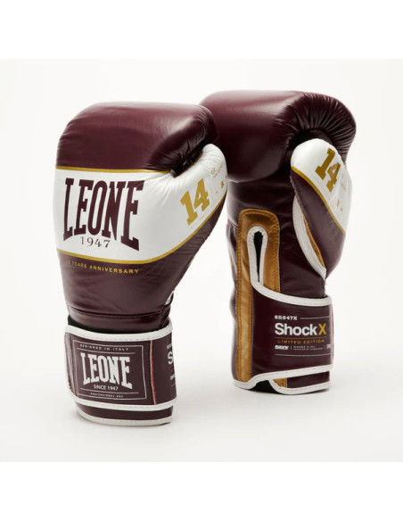 Look vintage et puissance des gants de boxe Leone Shock X