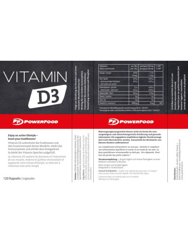Vitamin D3 for a strong immune system and energy
