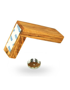 Natürlicher Magnet Seifenhalter aus Olivenholz - Vivi Soaps 2