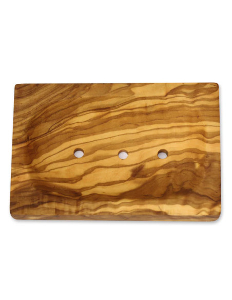 Portasapone sostenibile in legno d'ulivo di Vivi Soaps