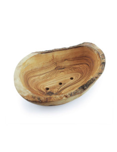 Portasapone rustico in legno d'ulivo: unico e robusto