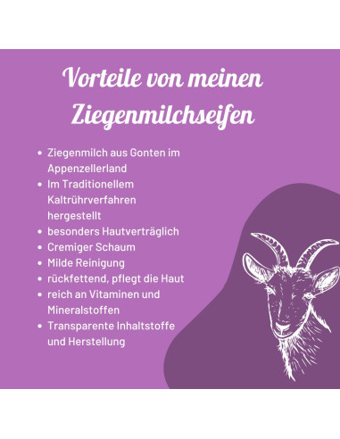 Savon de chèvre salée - savon artisanal au lait de chèvre d'Appenzell