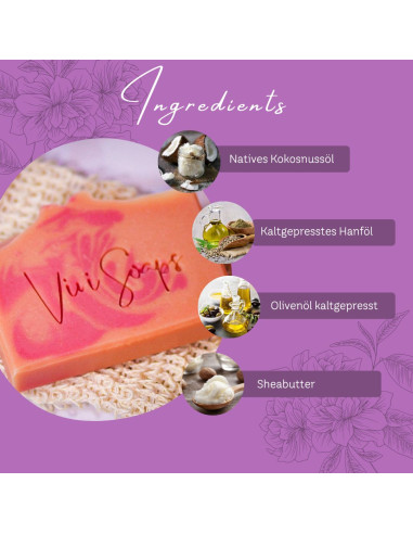 Savon de chanvre - La douceur - savon artisanal à l'huile de chanvre et au beurre de karité