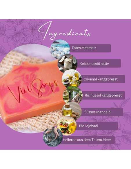 Mineral-rich care: salt soap from the Dead Sea