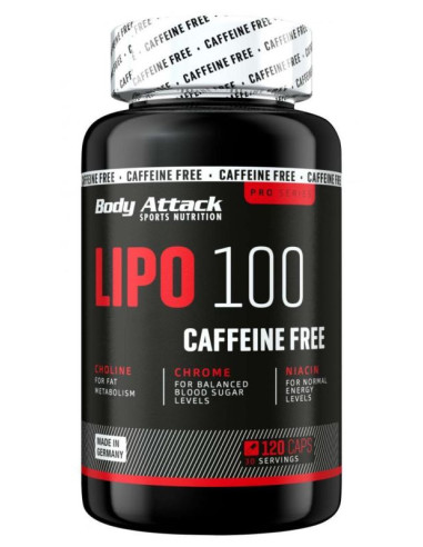 Body Attack Lipo 100 sans caféine – Atteignez vos objectifs sans caféine