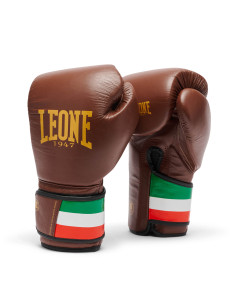 Qualità italiana: guantoni da boxe in pelle Leone Italia in nero