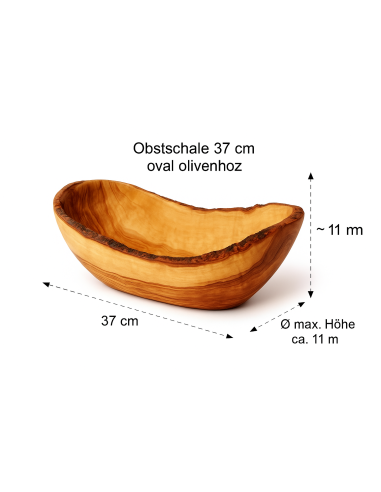 Grosse Rustikale Obstschale aus Olivenholz – Unikat für Ihr Zuhause