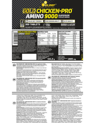 More muscles with Olimp Gold Chicken-Pro Amino 9000 Tabs